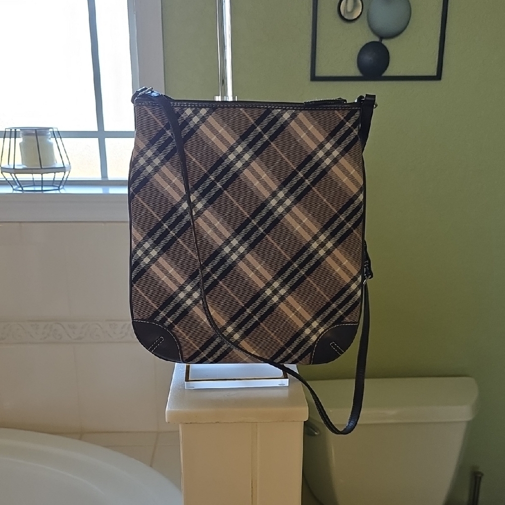 Burberry Crossbody Bag Blue Label Plaid Crossbody Bag